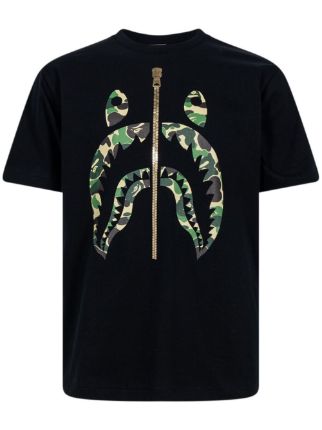 Bape Shark Camo Black Tee