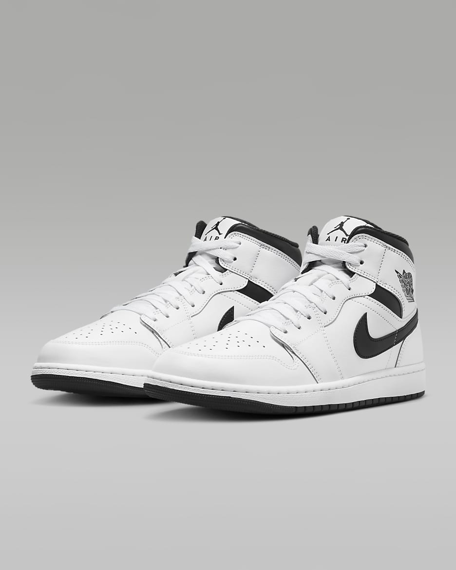 Jordan 1 Mid Black and White