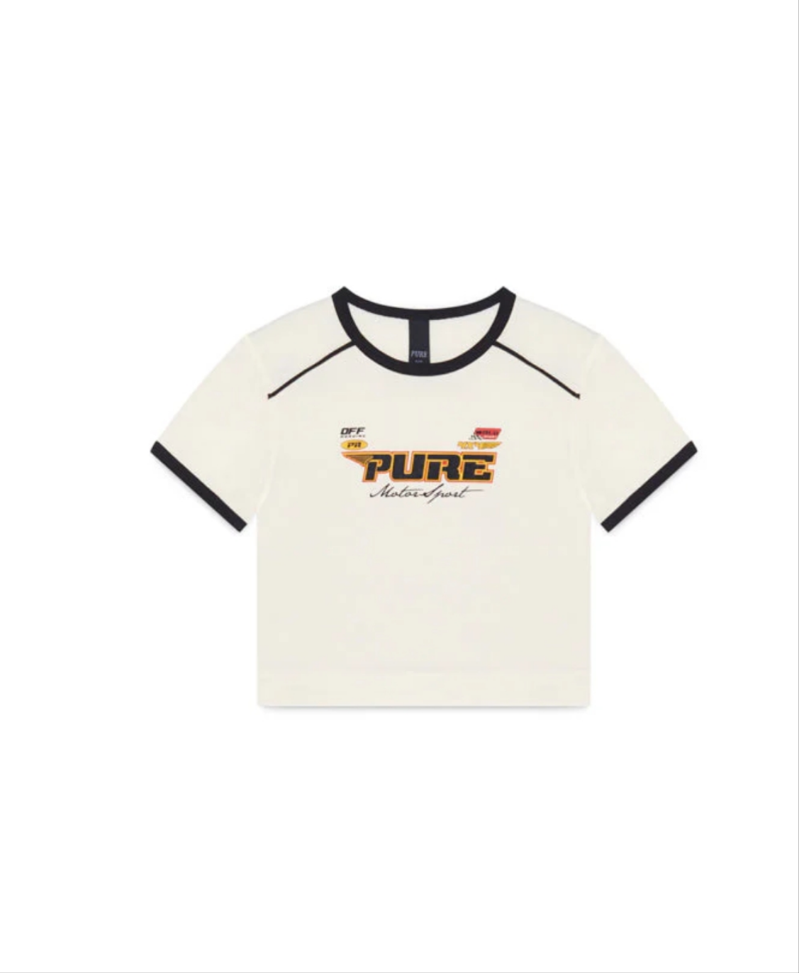 Pure Motorsport Cream Crop Top