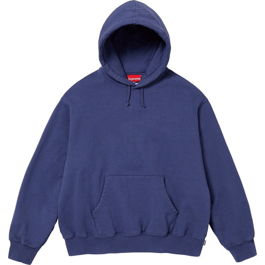 SATIN APPLIQUÉ HOODED SWEATSHIRT