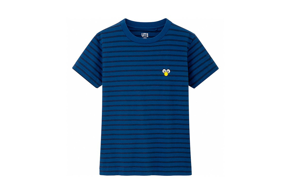 Kids KAWS x Uniqlo Striped Tee (Blue)