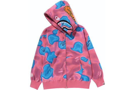 A Bathing Ape Bape Shark Liquid Camo Shark Hoddie