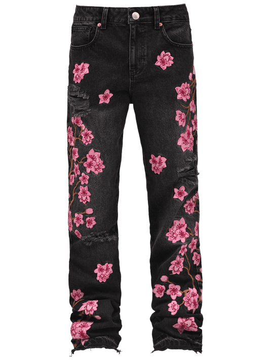 SAKURA FLARE DENIM - BLACK