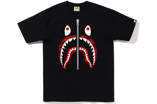 Bape Shark Camo Red Tee