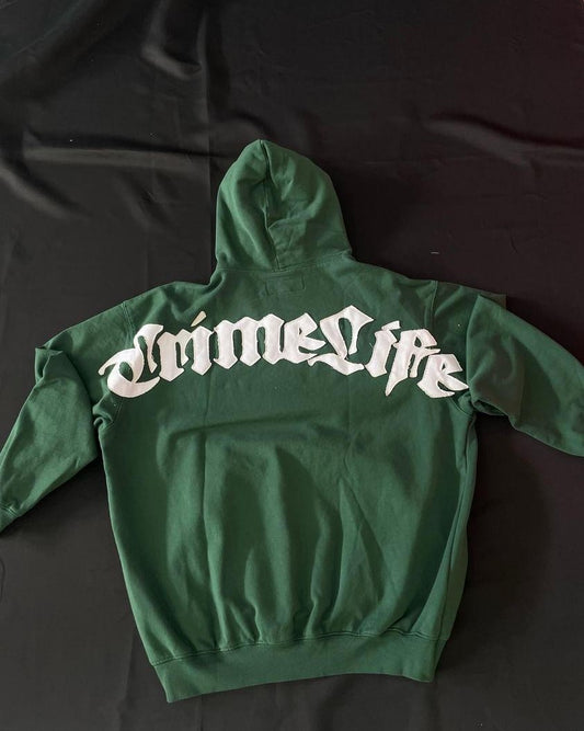 Crime Life Greene  Hoodie