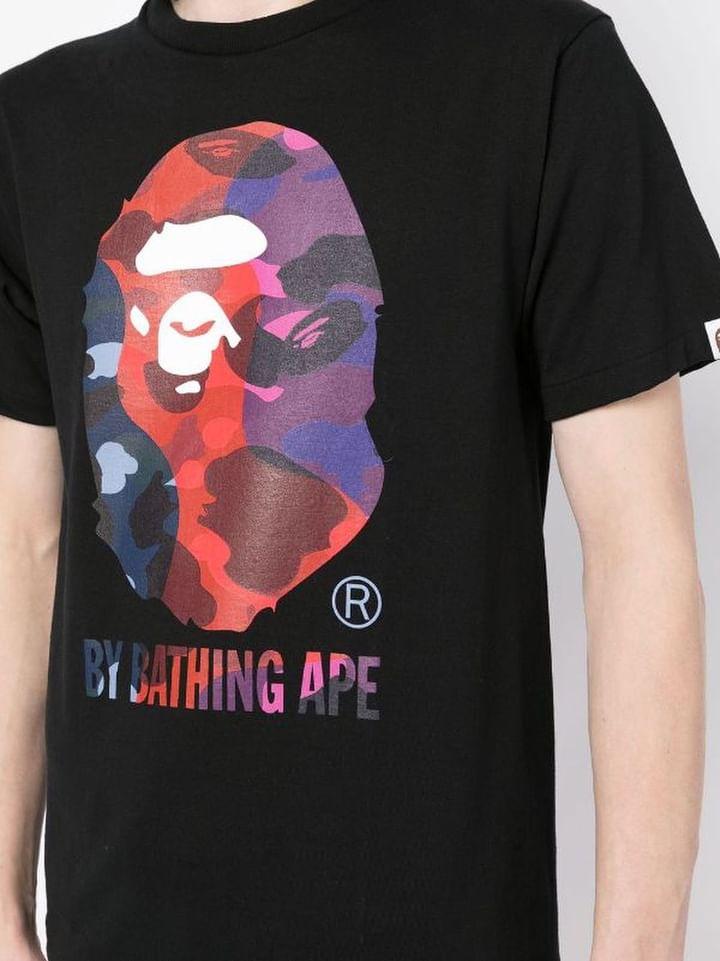 A Bathing Ape Bape Camo Black Tee