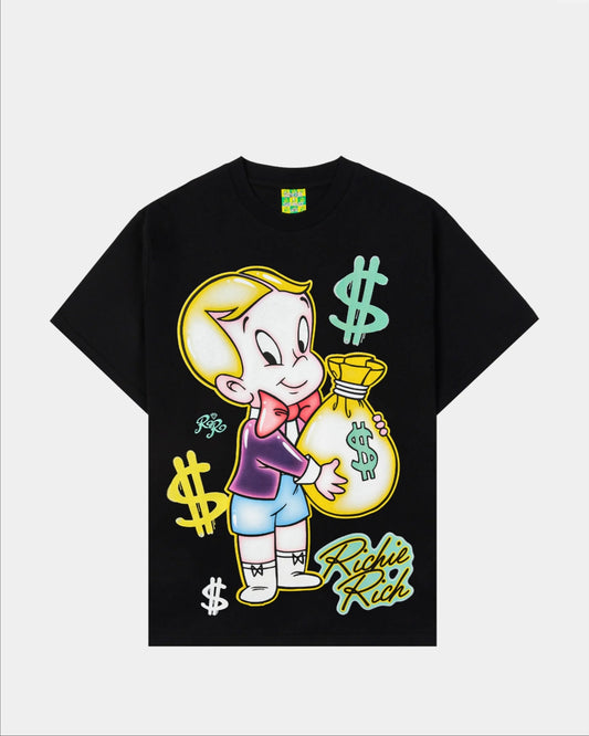 Richie Rich Neon Black Tee