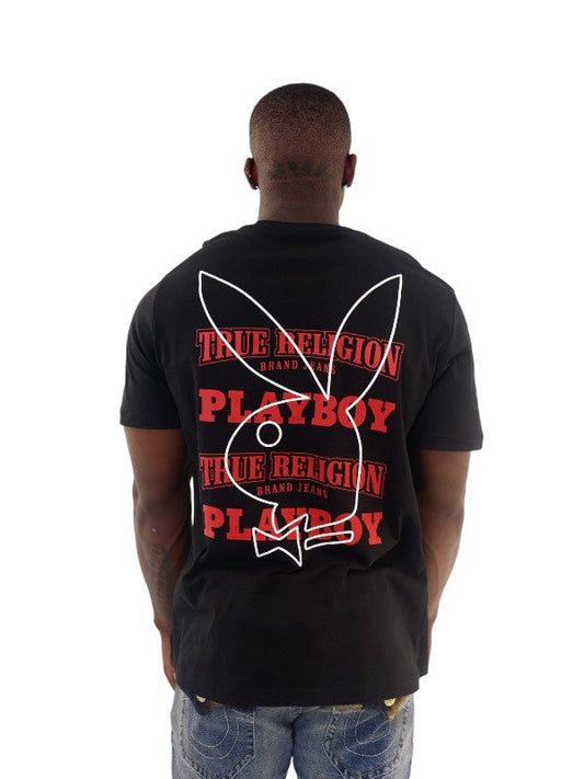 PlayBoy x True Religion Black Tee